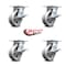 Service Caster 5 Inch Heavy Duty V Groove Semi Steel Caster Set with Roller Bearings and Brakes SCC-35S520-VGR-SLB-4 - alternate 6